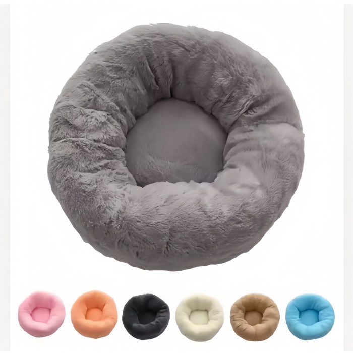 Dog Bed Round Egg-tart Shape Pet Bed Winter Soft Pet Bed With Customized Logo